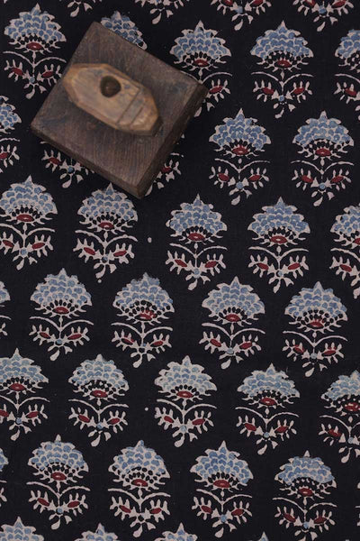 Buy Ajrakh Cotton Mustard Colour Natural Dye Geometric Block Print Fabric  Online 9446AD3 - SourceItRight