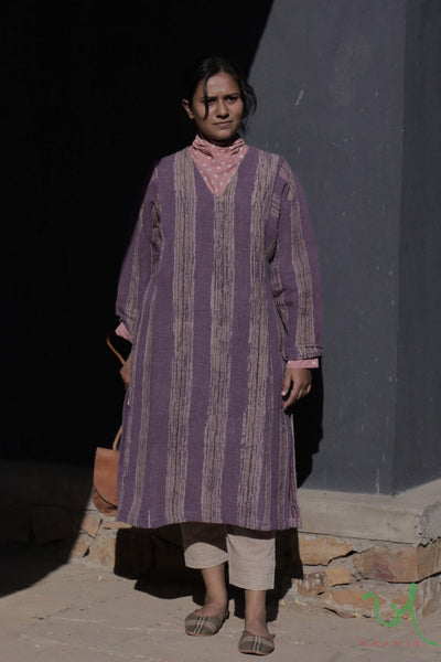 Desi Wool Magenta Handcrafted Phiran | Khamir