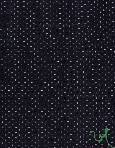 Khamir Traditional Kutchi Black and White Dotted Handwoven Mashru Fabric - 22" width