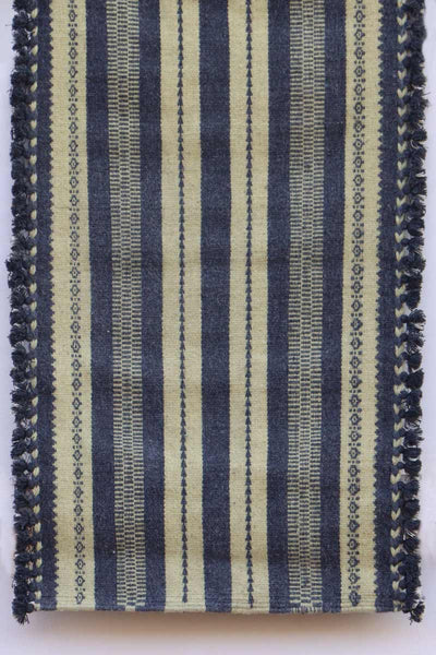 Khamir Traditional Kutchi Black Multi-colour Handwoven Woollen Rug