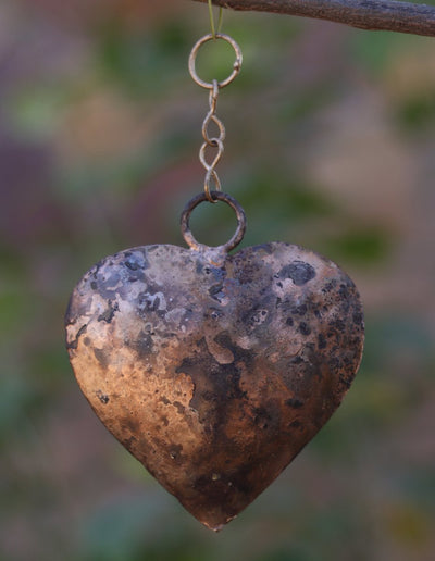 Traditional Kachchhi handmade Heart Shaped Copper bell Wind chime